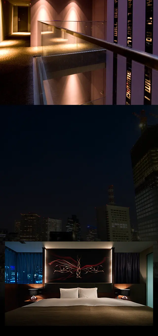 Welcome to GRANBELL HOTEL AKASAKA, a designer hotel located just a two-minute walk from Akasaka-Mitsuke Station. Akasaka is a town where discerning adults gather. GRANBELL HOTEL AKASAKA stands in the heart of the area. Enjoy a high-quality stay, adorned with sophisticated adult sophistication and contemporary design, infused with a "spirit of adult playfulness" within the chic hotel.