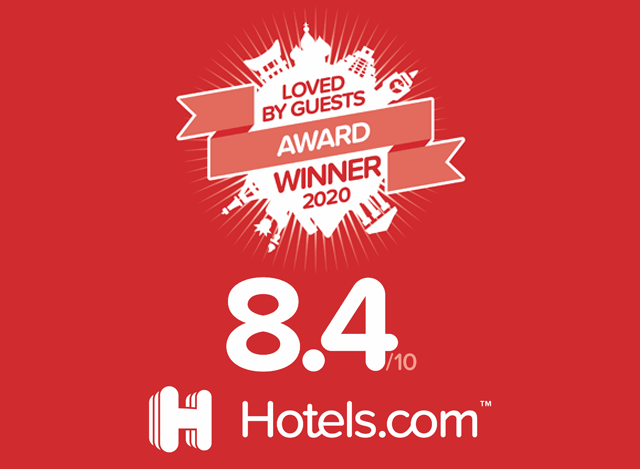 Winner of Hotels.com's Loved By Guests Award 2020 for the third consecutive year!