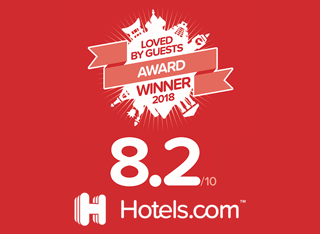 Winner of Hotels.com's "Loved By Guests Award 2018 (Popular Accommodation Award chosen by guests 2018)"!