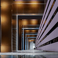 Open ceiling in the building