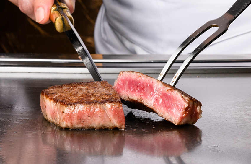 A dish prepared right before your eyes.