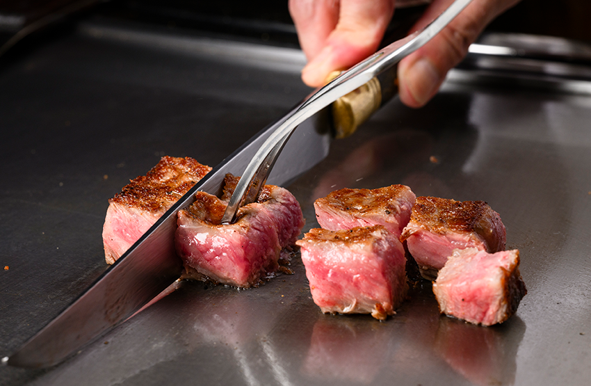 A dish prepared right before your eyes.