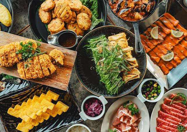 An example of a breakfast buffet