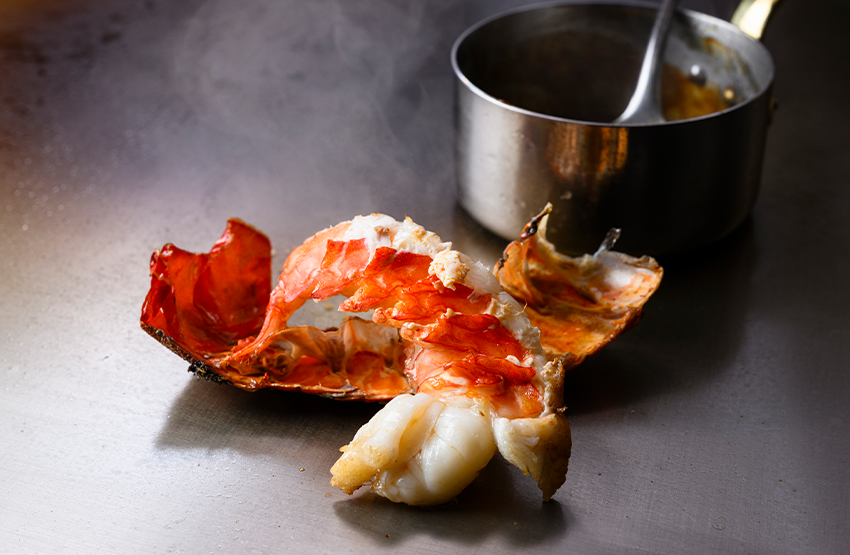 A dish prepared right before your eyes.