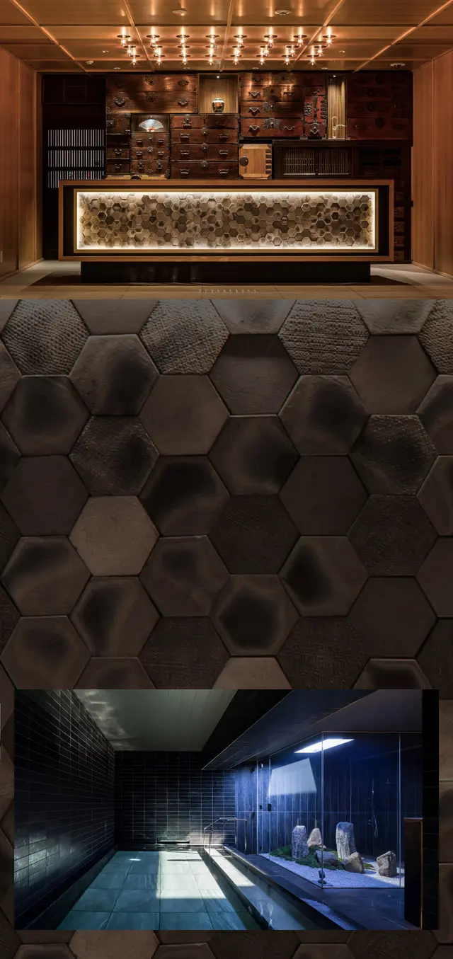 Gion is a town filled with the atmosphere of Kyoto culture. GRANBELL HOTEL KYOTO stands in the heart of the town. The exterior and approach are reminiscent of a Kyoto machiya townhouse. Beyond that lies an open entrance. The underground guest rooms and large public bath create a tranquil and atmospheric courtyard. Enjoy a high-quality stay, colored by the traditional beauty of Kyoto and modern design.