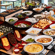 Japanese and Western breakfast buffet