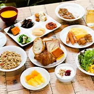 Japanese and Western breakfast buffet