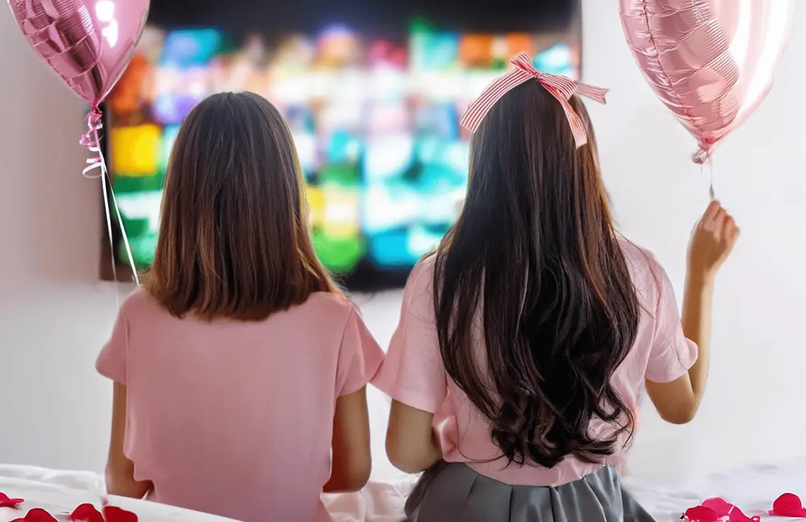 客室テレビのスマホキャスト機能で上映会