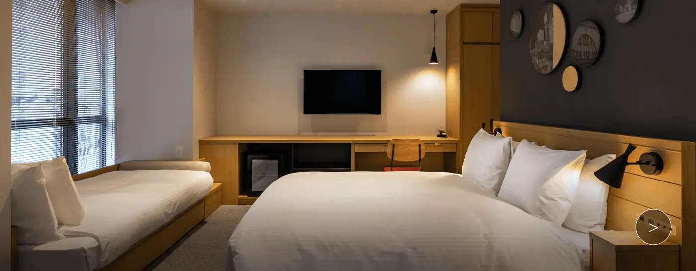 Six types of functional and comfortable guest rooms