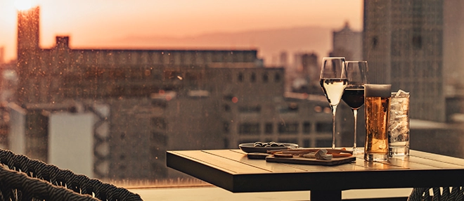We offer complimentary drinks after your bath.