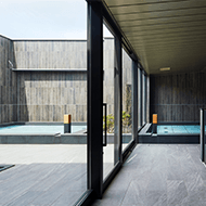 Large public bath on the top 13th floor