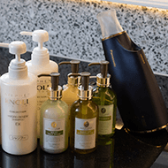 Large public bath/amenities on the top 13th floor