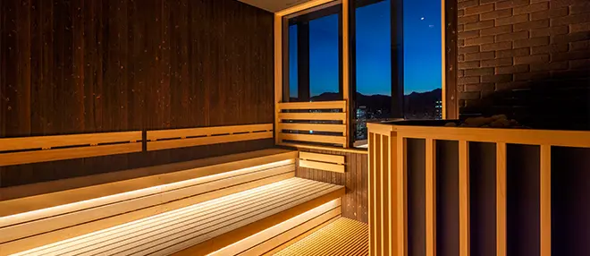 Two types of sauna rooms