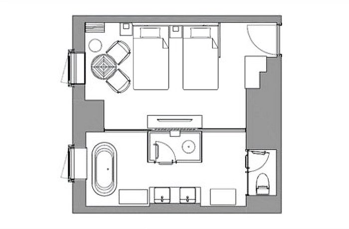 Floor plan of Executive Mature Twin
