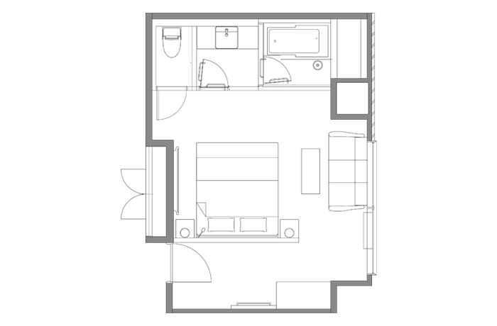 Floor plan of Executive double windows