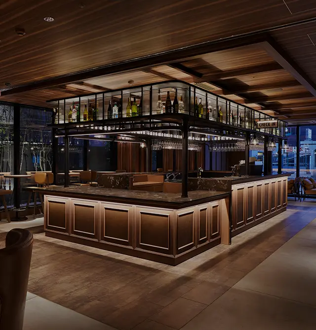 Chic and modern restaurant and bar